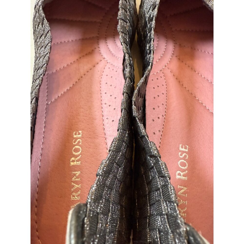 Taryn Rose Bronze silver Woven Flats Gelica For Women Size 7 round toe - Picture 5 of 8